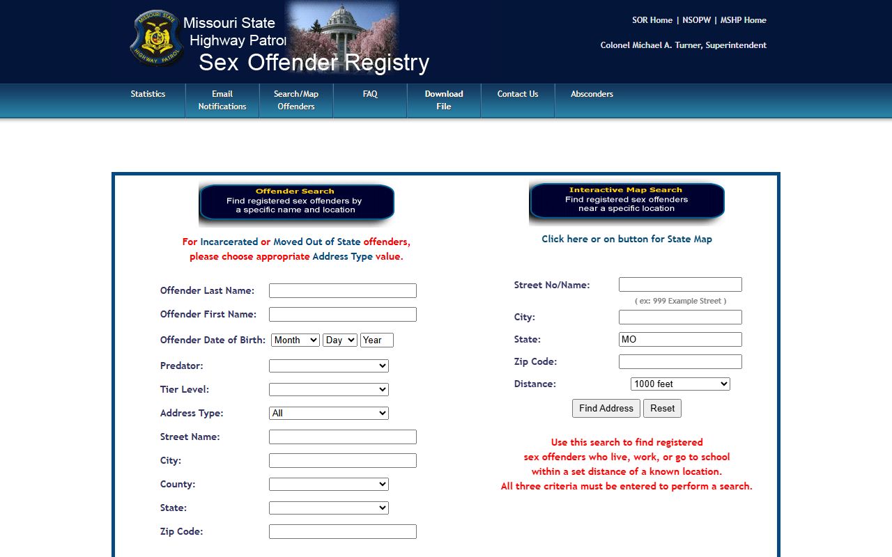 Cass County arrest records and court charges Missouri sex offender registry
