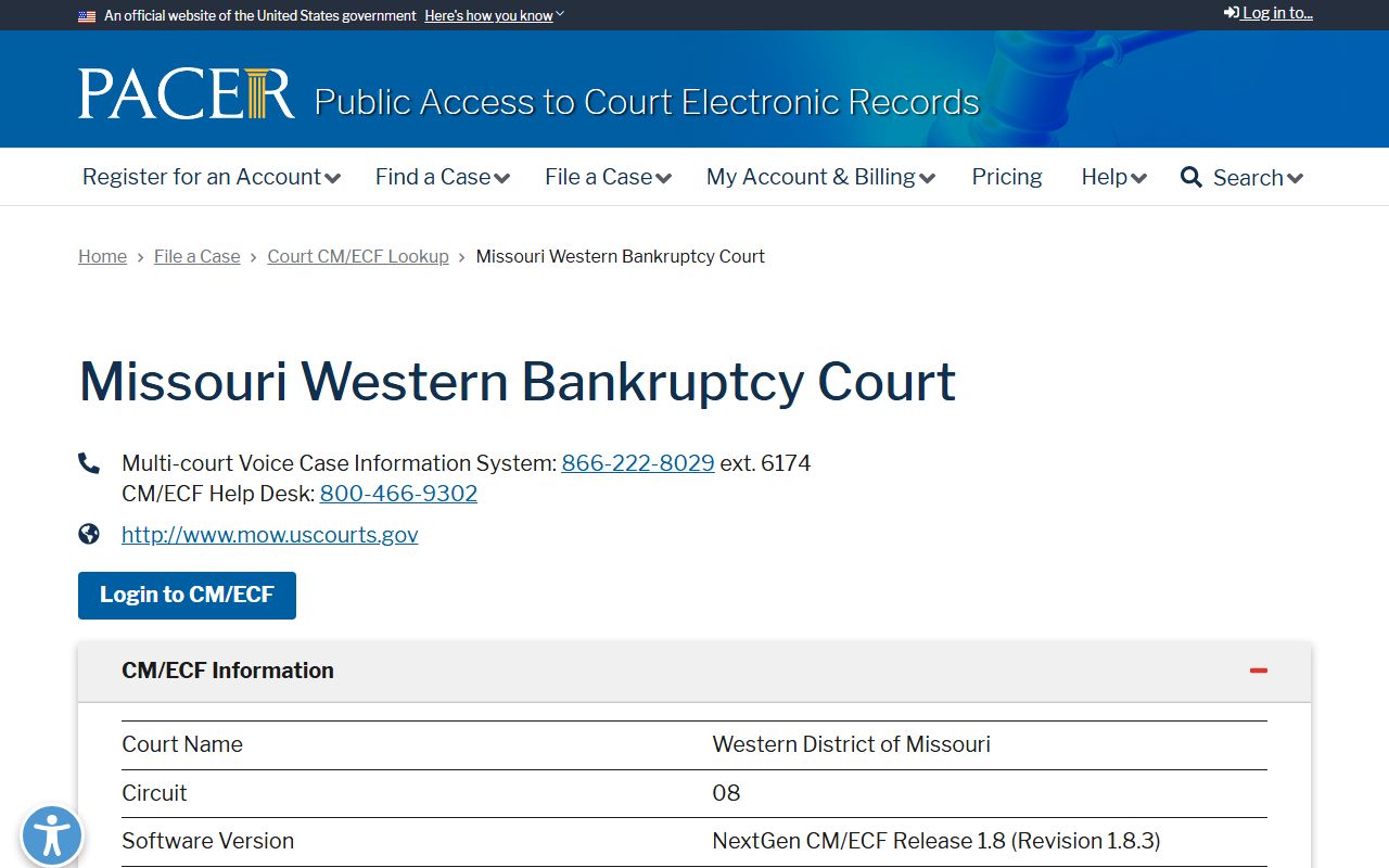 Cass County court records PACER bankruptcy lookup