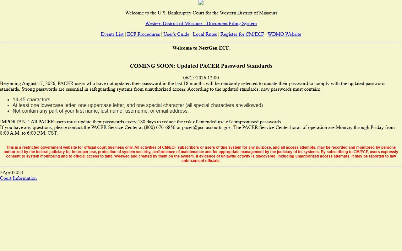 Cass County court records bankruptcy CM ECF login