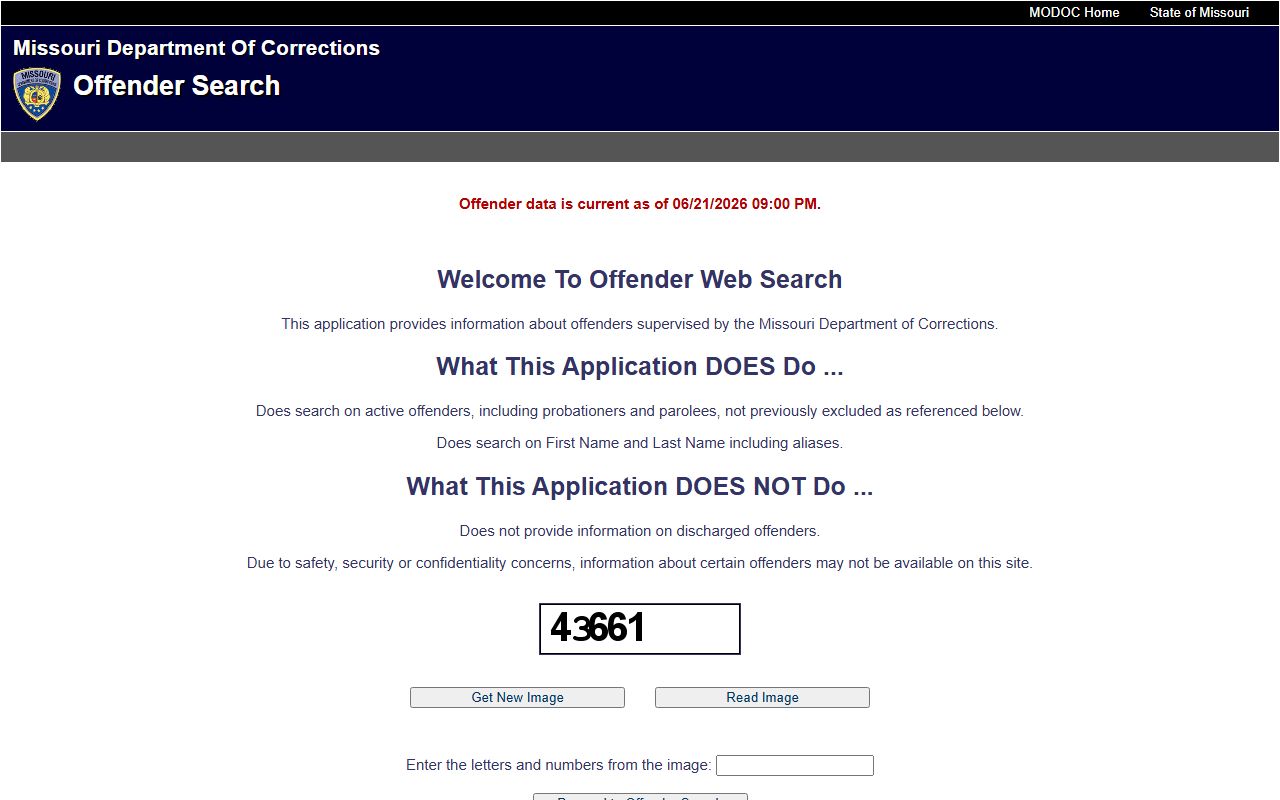 Cass County inmate search Missouri DOC offender search